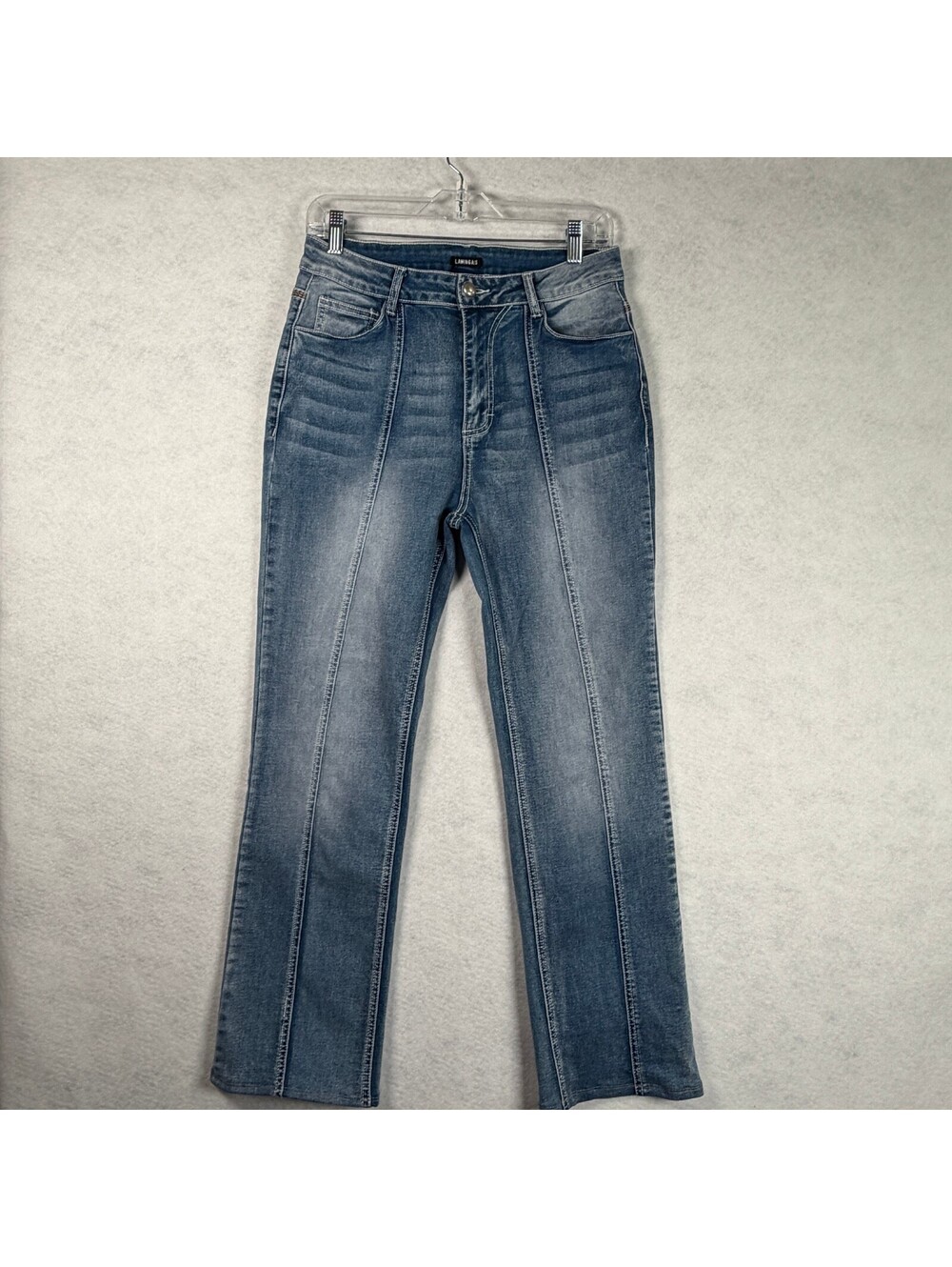 Flamingals Women's Blue Flared Denim Jeans Large